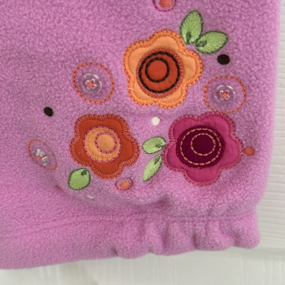 NWT Gymboree Snow Blossom lavender flower cuff fleece pant size 4T - Picture 3 of 3